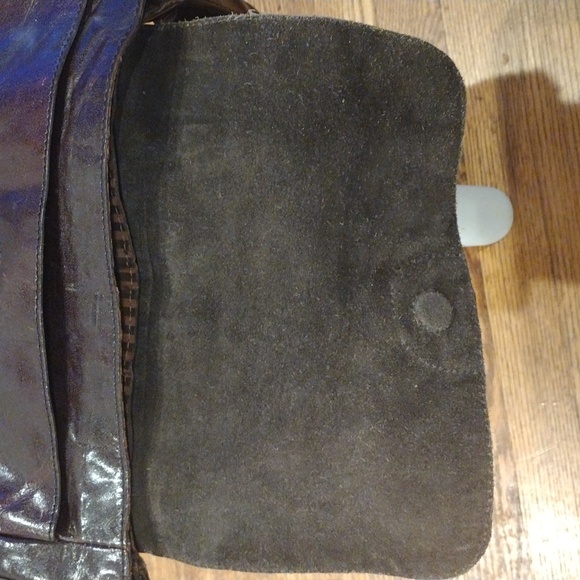 Vintage  Crossbody Messenger Bag Leather Chocolate Brown Purse - Jack George's - Picture 6 of 8